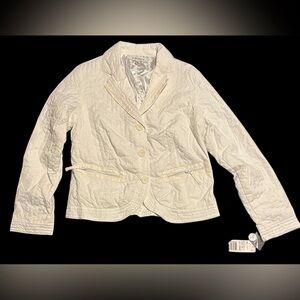 NWT- New Women's White Quilted Jacket